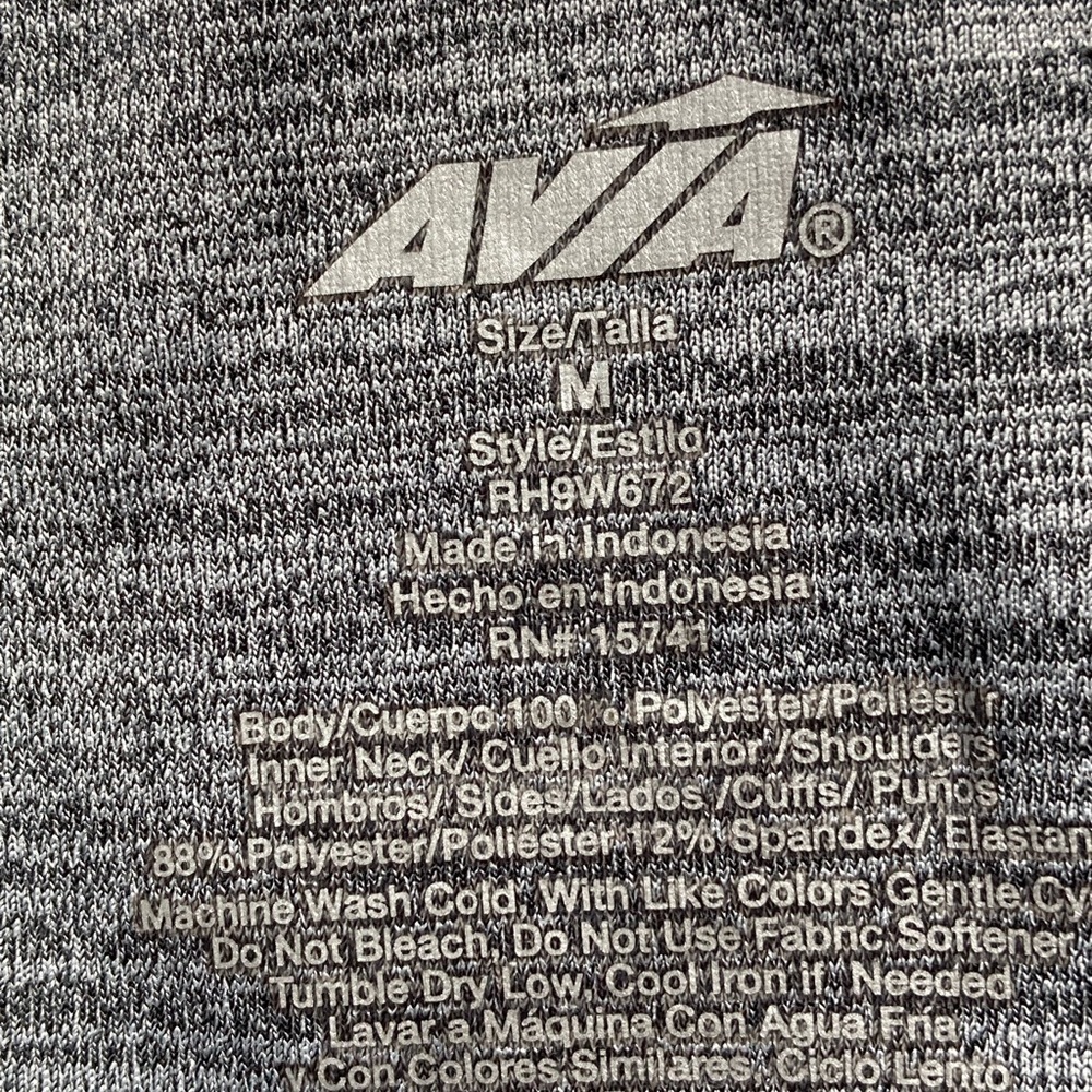Avia 1/4 Zip Long Sleeve with thumb holes Sz M - Picture 7 of 8